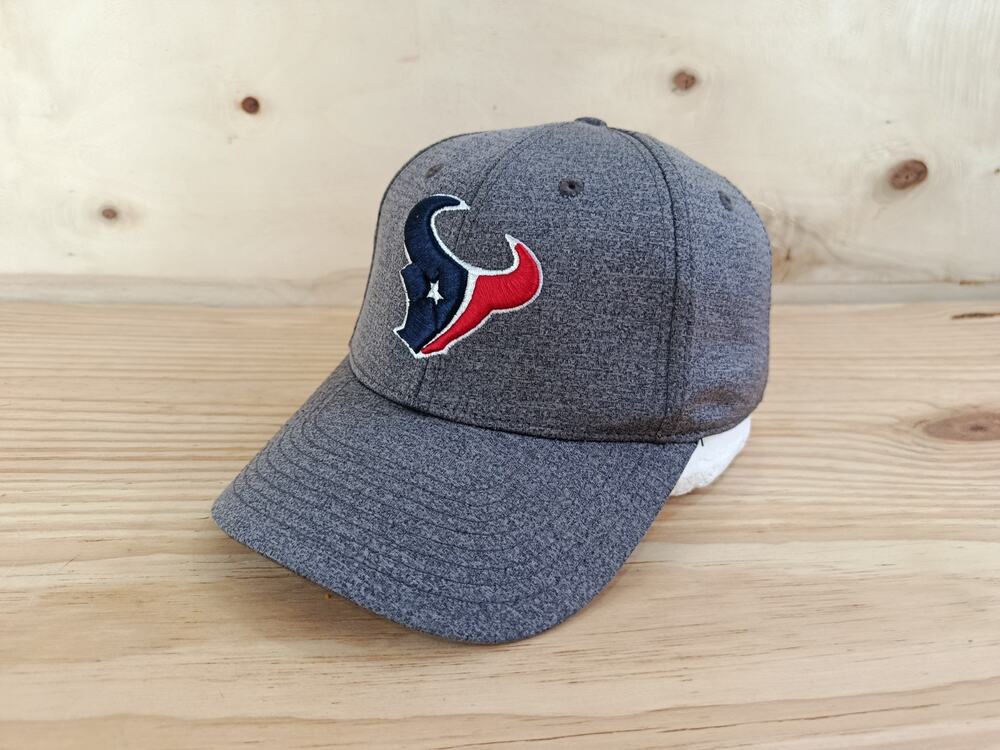 Official NFL Houston Texans Snapback Hat Cap Grey Heather Embroidered Excellent